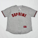 Supreme Ultrasuede Mesh Baseball T-Shirt Grey 