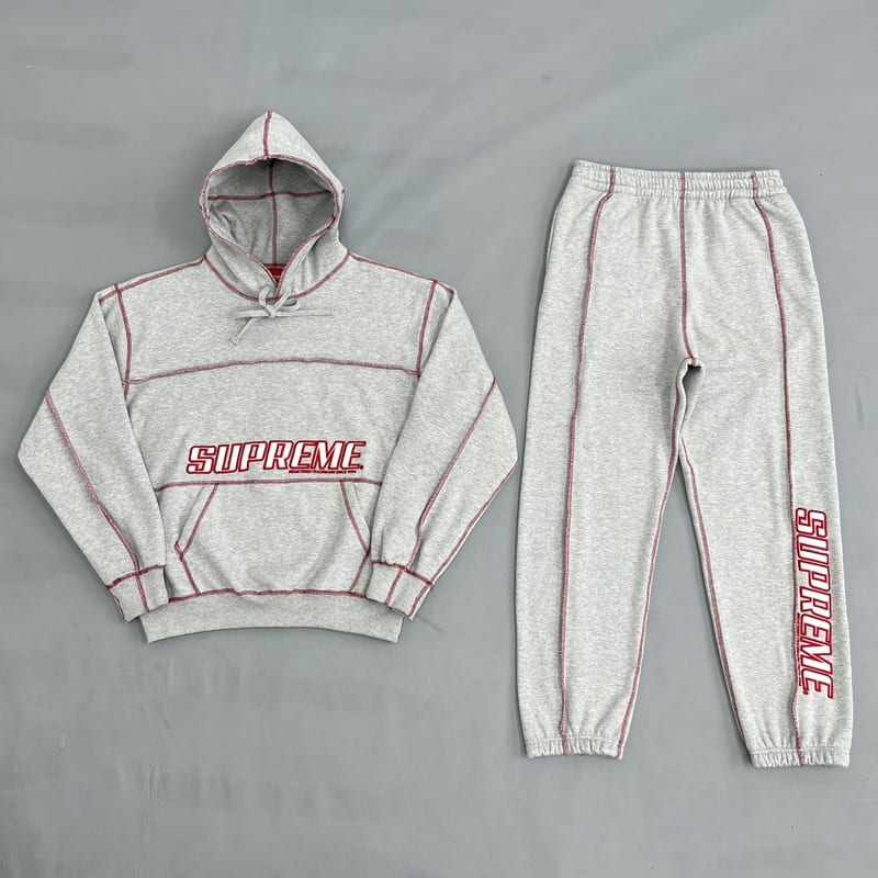 Supreme Coverstitch Hooded Set 