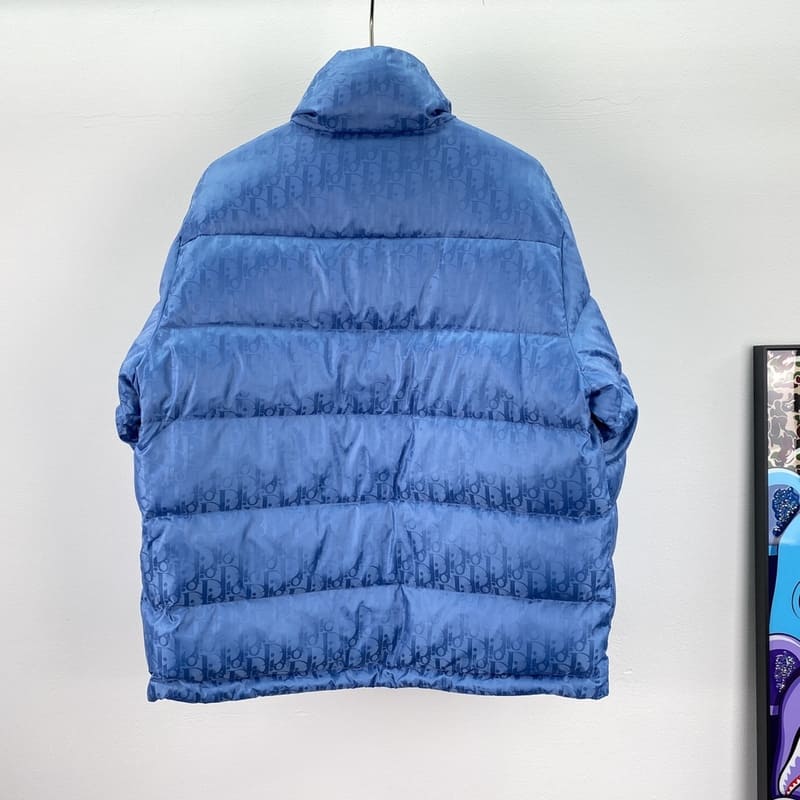 Jaqueta Puffer Dior Oblique Azul