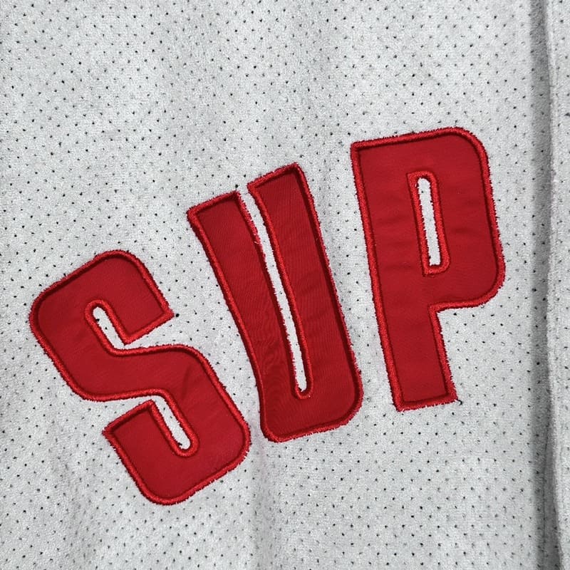 Camiseta Supreme Ultrasuede Mesh Baseball Cinza