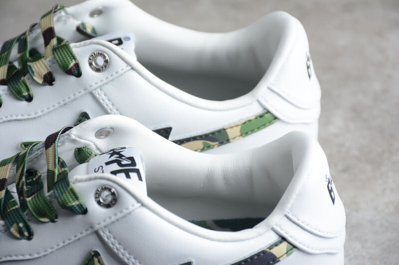 A Bathing Ape Bape Sta Low White ABC Camo Green