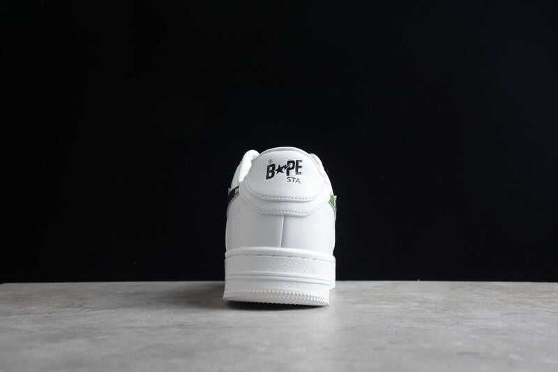 A Bathing Ape Bape Sta Low White ABC Camo Green 