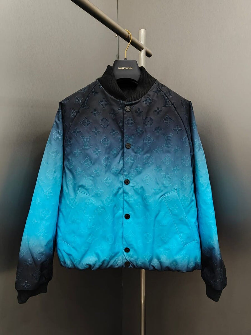 Louis Vuitton Monogram Flocked Nylon Bomber Jacket 