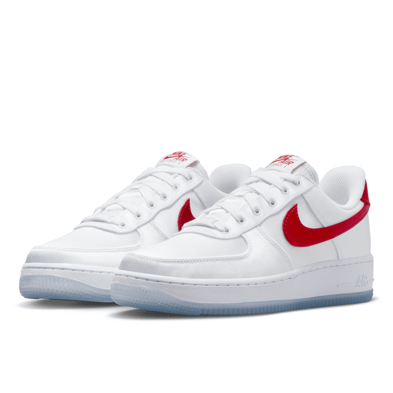 AIR FORCE 1 07 " SATIN WHITE RED " BRANCO/VERMELHO - ELEGANZ OUTLET