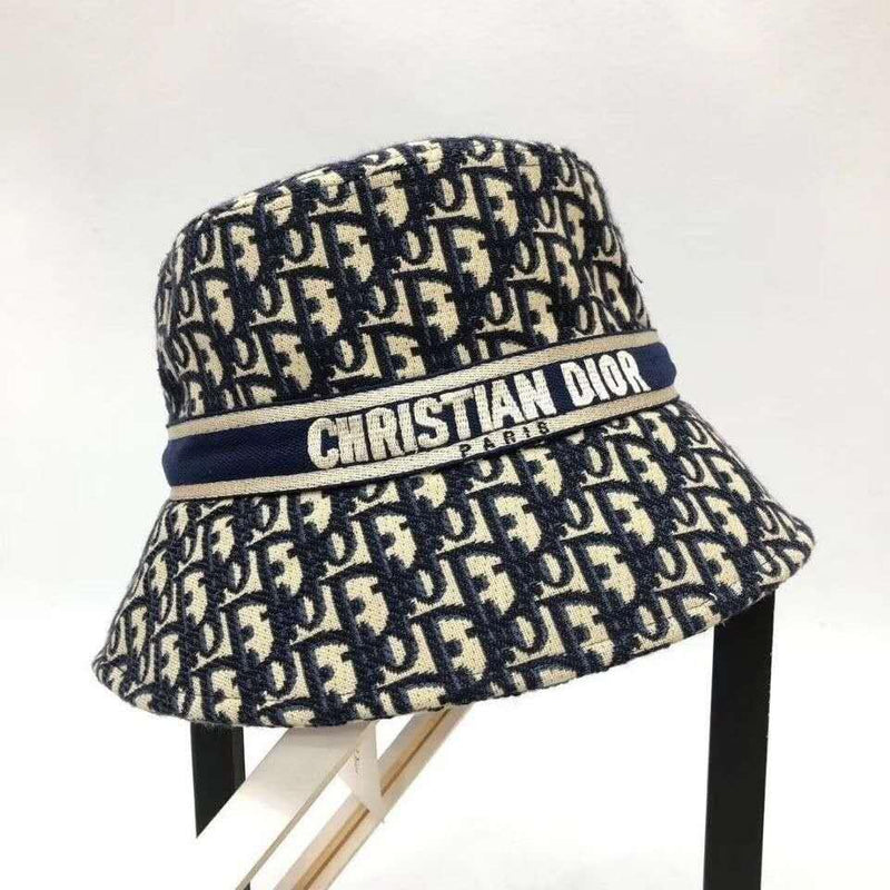 CHAPÉU BUCKET CHRISTIAN DIOR "Navy Blue" - ELEGANZ OUTLET