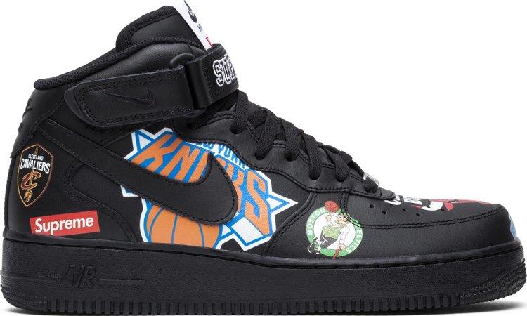 Supreme x NBA x Air Force 1 Mid 07 'Black' - ELEGANZ OUTLET