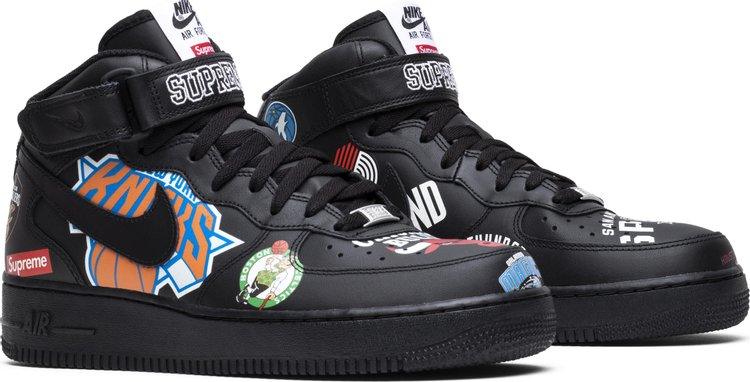 Supreme x NBA x Air Force 1 Mid 07 'Black' - ELEGANZ OUTLET