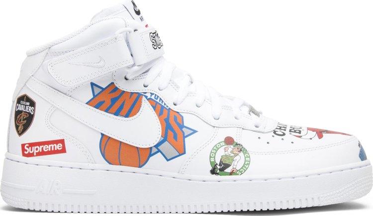 Supreme x NBA x Air Force 1 Mid 07 'White' - ELEGANZ OUTLET