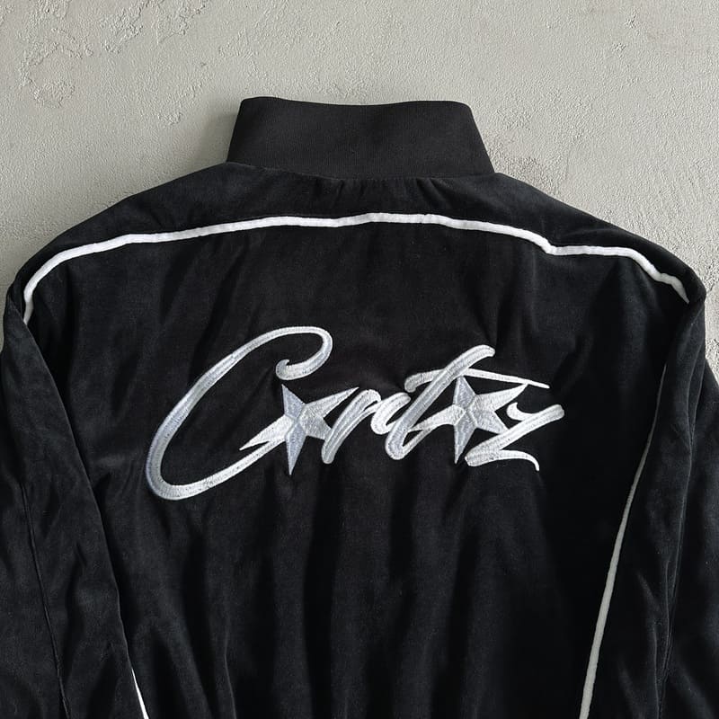 Corteiz Allstarz VVS Velor Black Jacket 