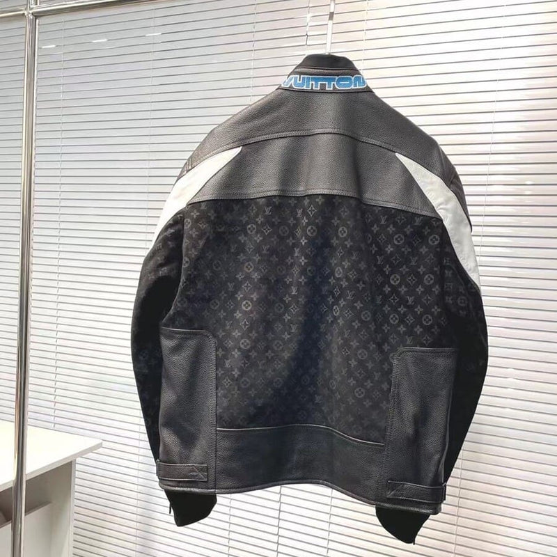 Louis Vuitton Leather Mix Biker Jacket 