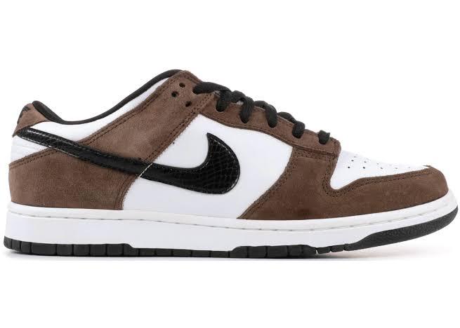 Nike SB Dunk Low White Black Trail End Brown - ELEGANZ OUTLET