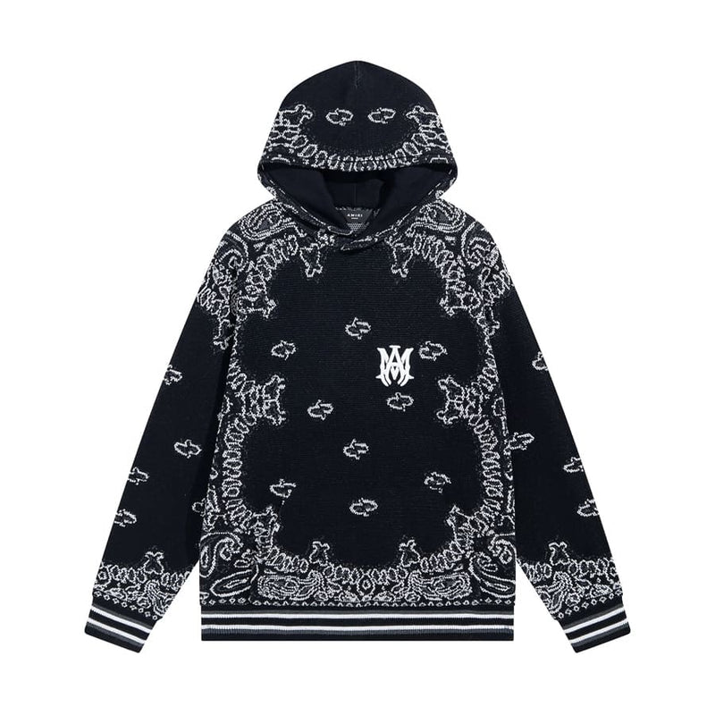 Amiri Bandana B-Ball Hoodie 'BlackGrey'