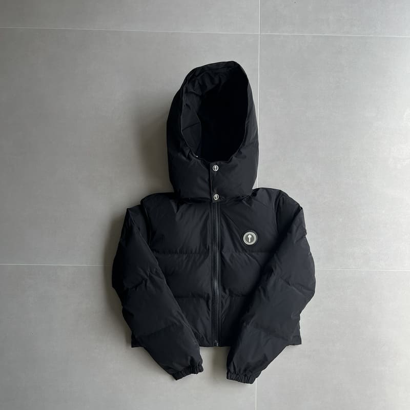 Trapstar Irongate Hooded Puffer Black Women's Jacket 