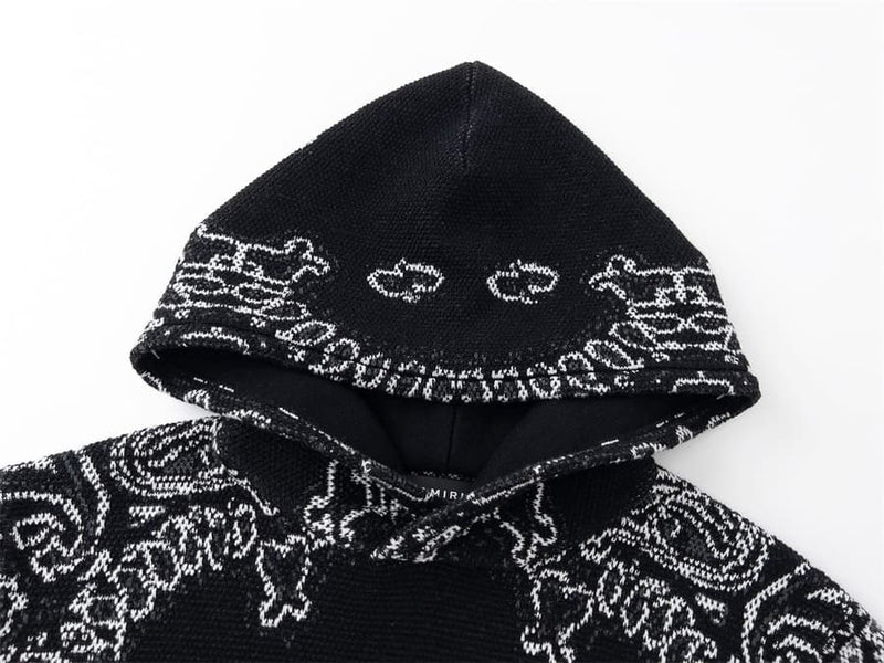 Amiri Bandana B-Ball Hoodie 'BlackGrey' 