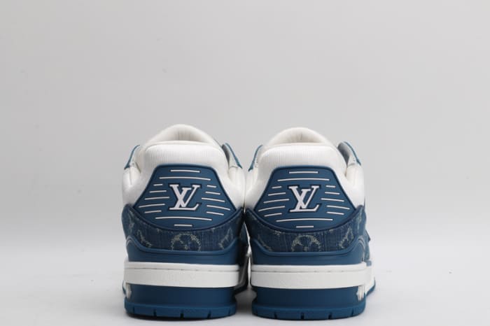 Louis Vuitton LV Trainer Monogram Denim White Blue 