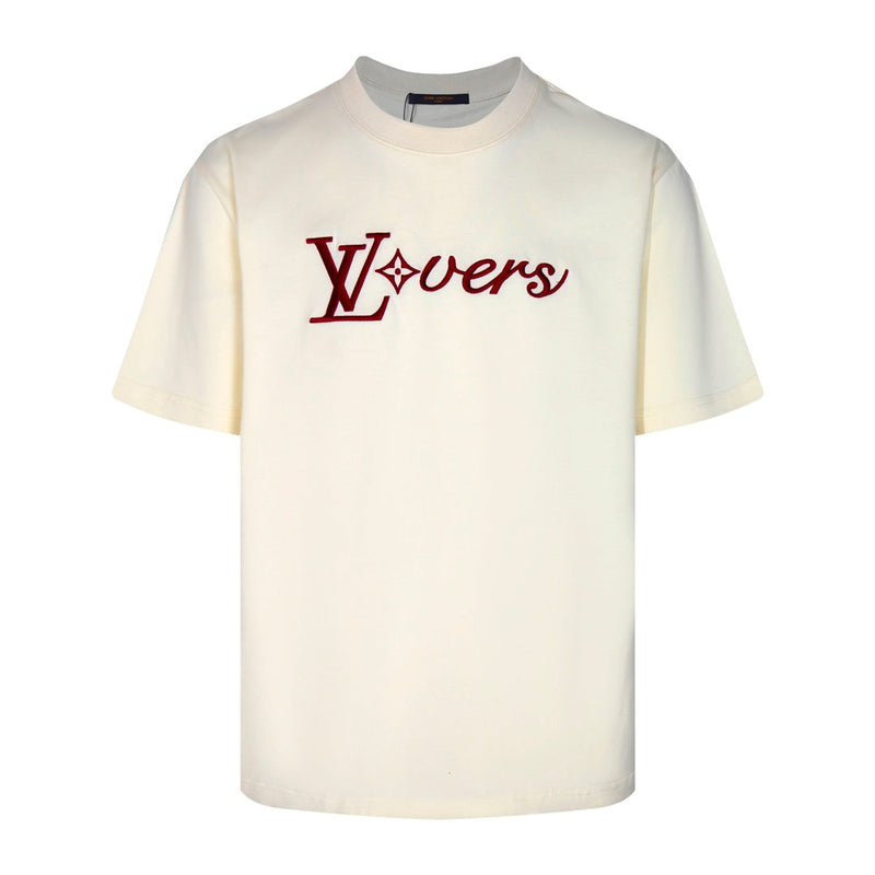 Louis Vuitton Cream LV Lovers T-Shirt 