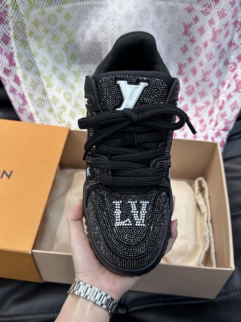 Louis Vuitton Black Crystal 'LV Trainer Maxi' 