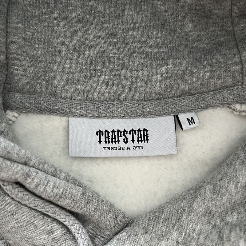 Trapstar Chenille Decoded 2.0 Hoodie Grey/Ice Blue Set 