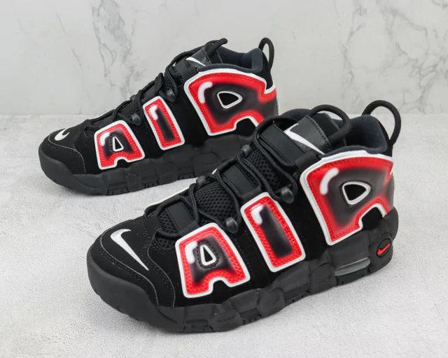 Air More Uptempo Black Red - ELEGANZ OUTLET