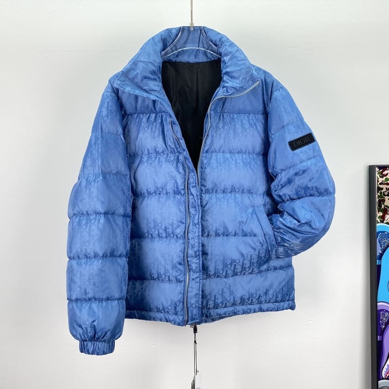 Jaqueta Puffer Dior Oblique Azul