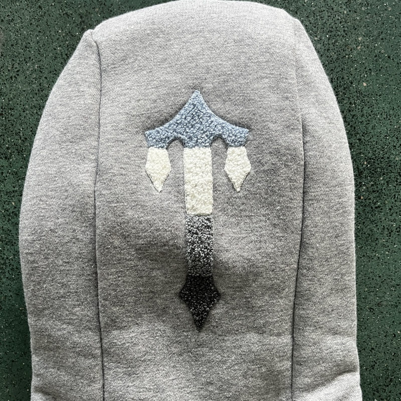 Trapstar Chenille Decoded 2.0 Hoodie Grey/Ice Blue Set 