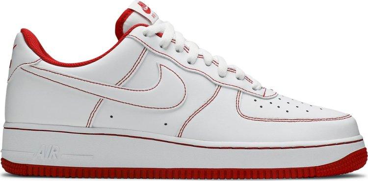 Nike Air Force 1 '07 'Contrast Stitch - White University Red' - ELEGANZ OUTLET