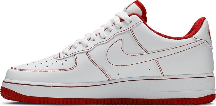 Nike Air Force 1 '07 'Contrast Stitch - White University Red' - ELEGANZ OUTLET