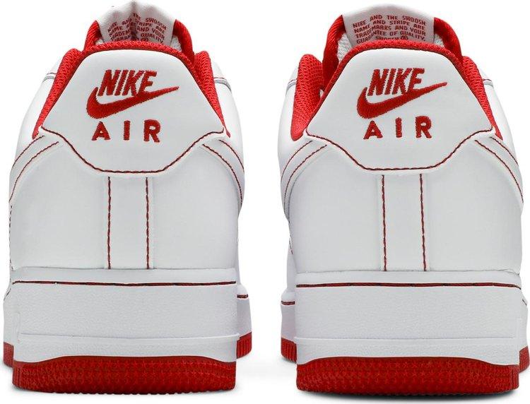 Nike Air Force 1 '07 'Contrast Stitch - White University Red' - ELEGANZ OUTLET