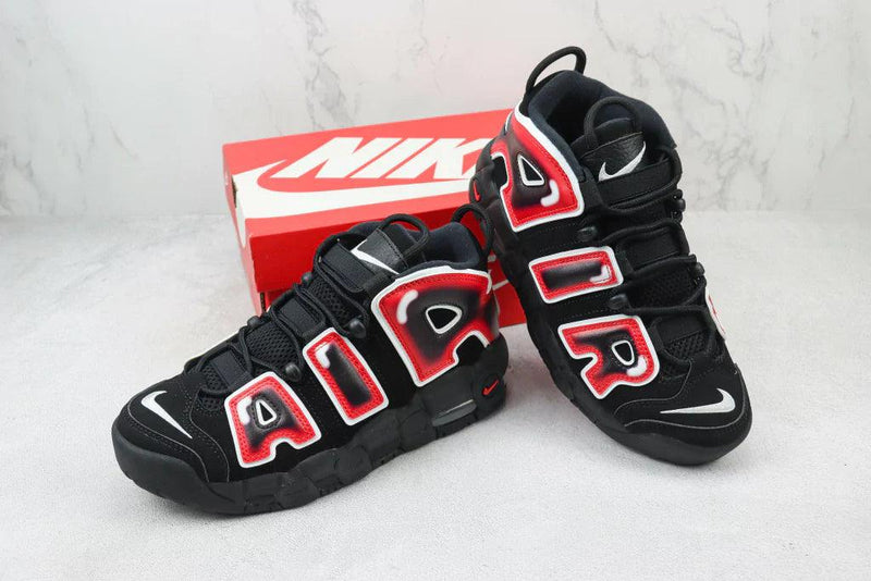 Air More Uptempo Black Red - ELEGANZ OUTLET