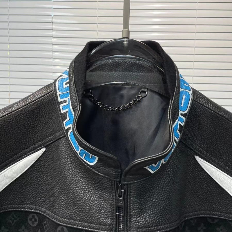 Louis Vuitton Leather Mix Biker Jacket 