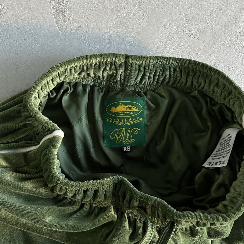 Conjunto Corteiz VVS Velour Jacket Green