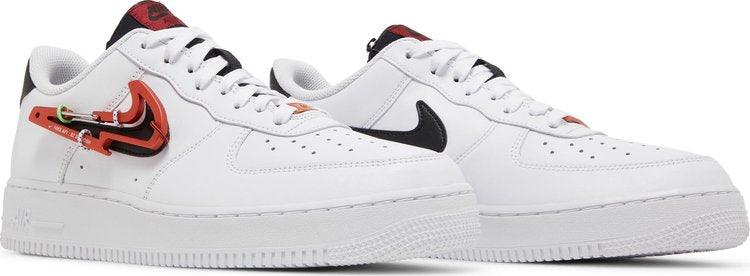 Nike Air Force 1 '07 Premium 'Carabiner - White Habanero Red' - ELEGANZ OUTLET