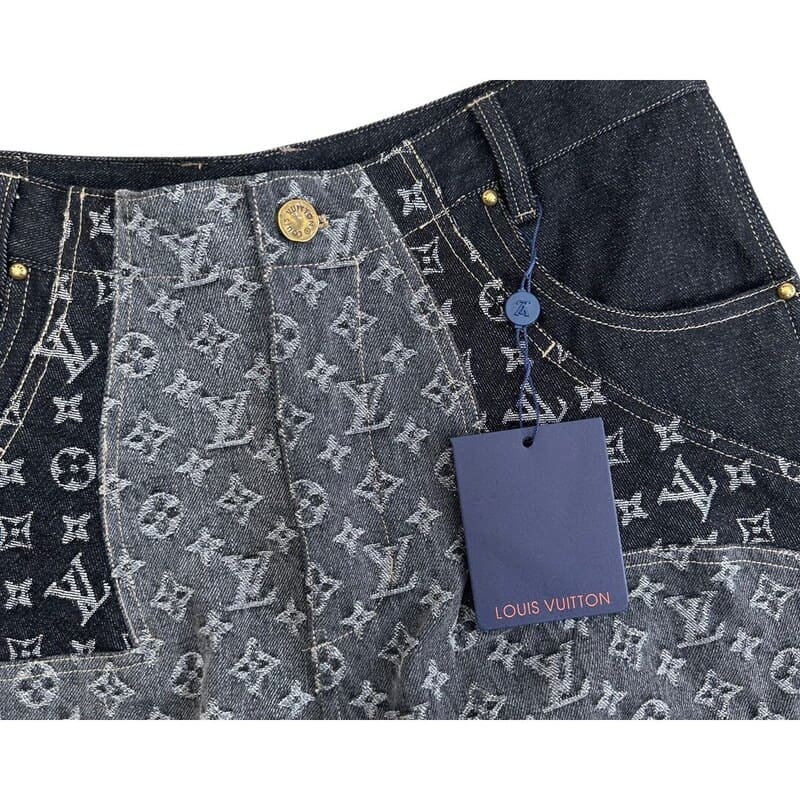 Calça Louis Vuitton Monogram Flower Denim