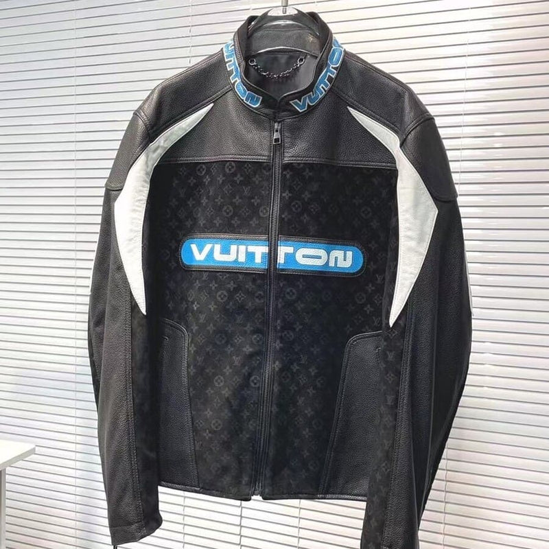 Louis Vuitton Leather Mix Biker Jacket 