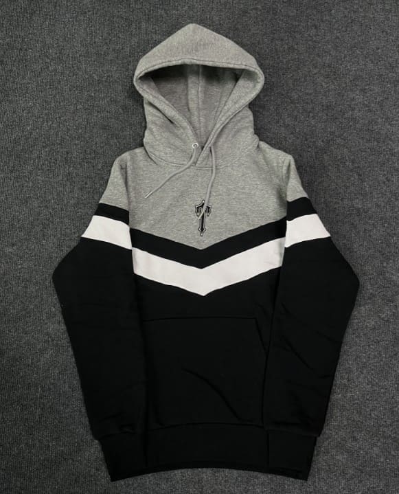 Trapstar V Stripe Hoodie Tracksuit Black Set 