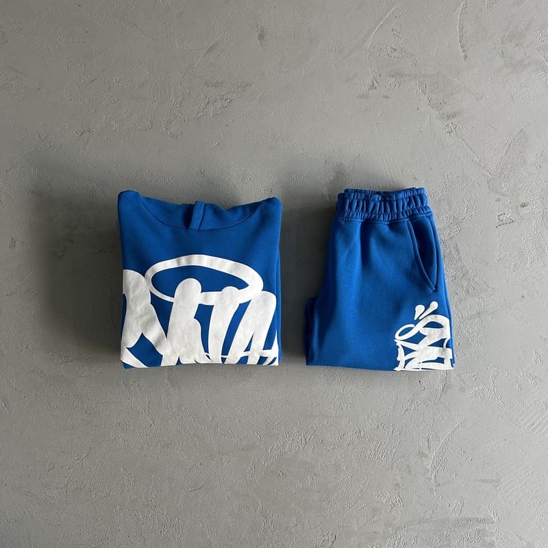 Conjunto Team Syna Hood Twinset Blue