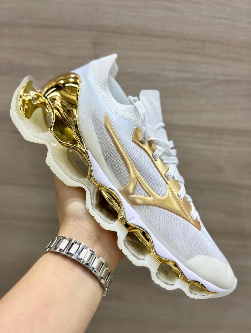 Mizuno Sorayama “Branco/Dourado” - ELEGANZ OUTLET