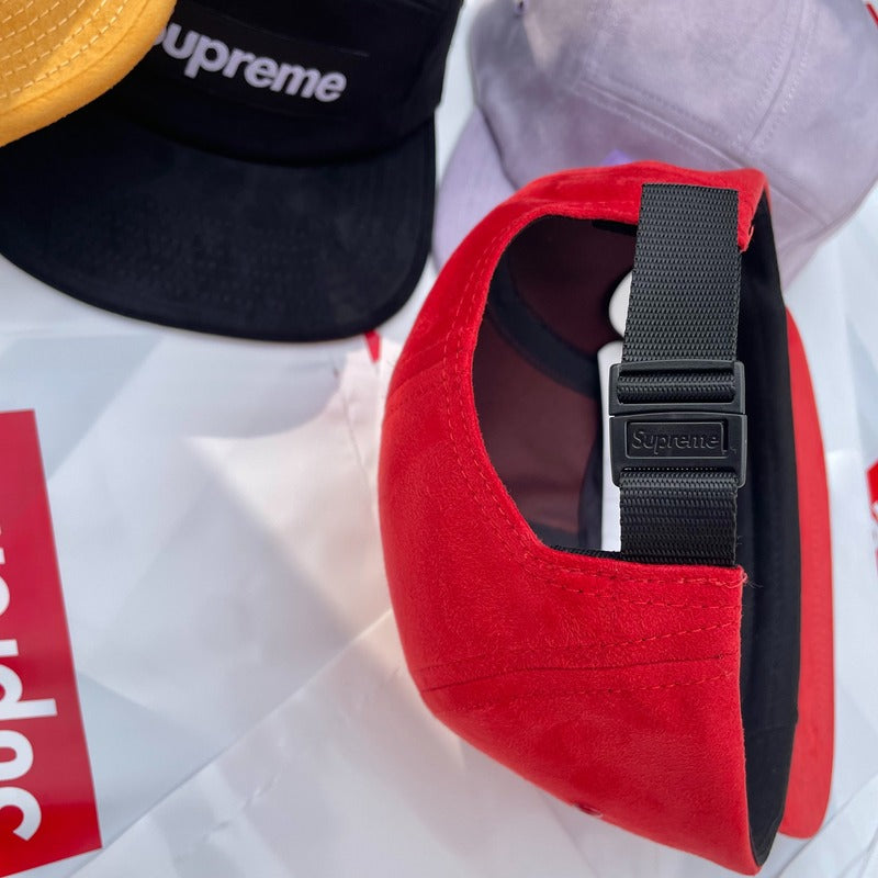 Supreme Suede Camp Red Cap 