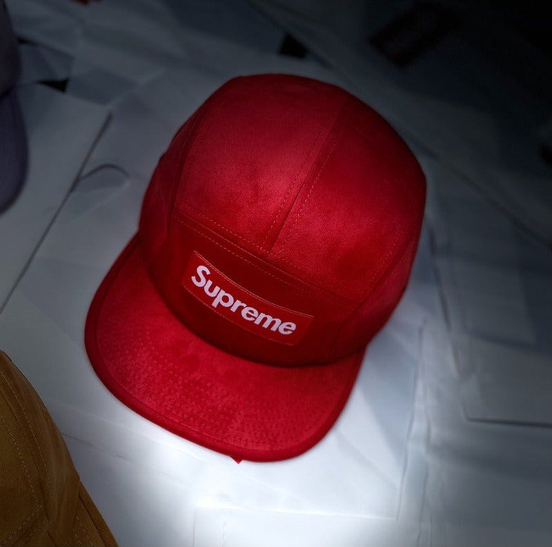 Supreme Suede Camp Red Cap 