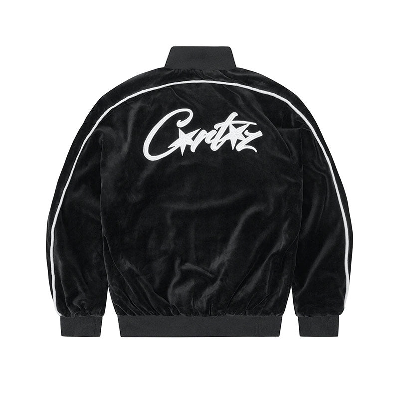 Corteiz Allstarz VVS Velor Black Jacket 