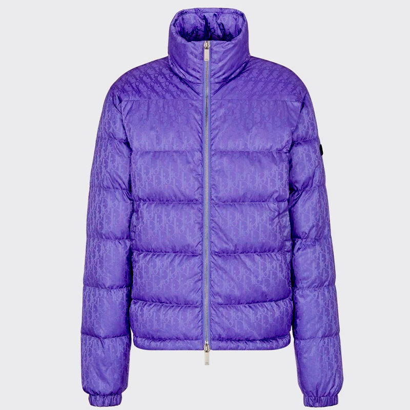 Jaqueta Puffer Dior Oblique Roxo