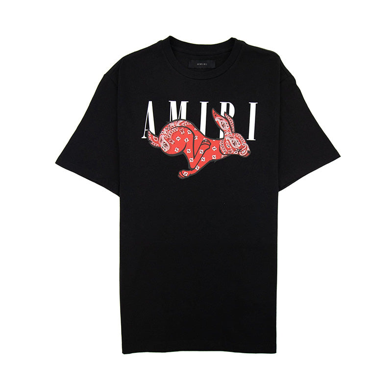 Amiri Rabbit Logo Black T-Shirt 