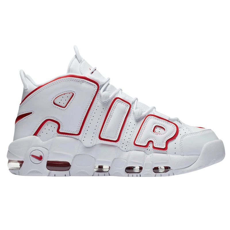 Nike Air More Uptempo White Varsity Red Outline 