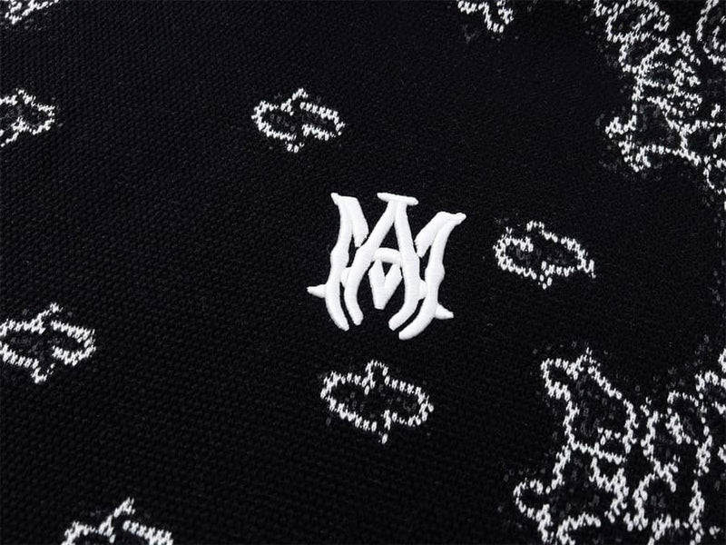 Amiri Bandana B-Ball Hoodie 'BlackGrey' 