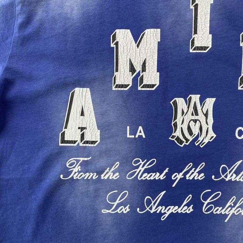 Amiri Vintage Collegiate Blue T-Shirt 