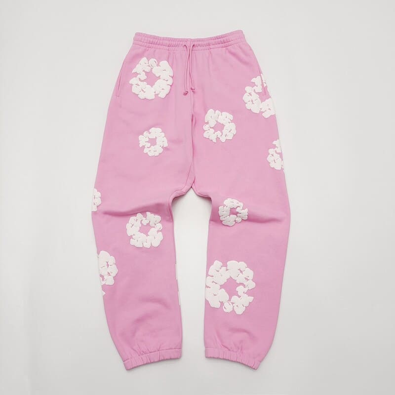 Tears The Cotton Wreath Pink Denim Pants 