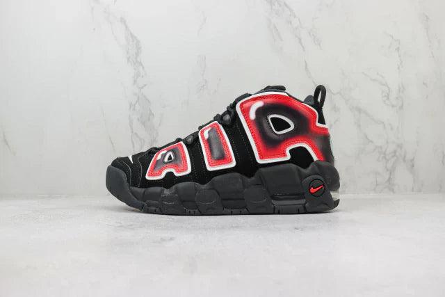 Air More Uptempo Black Red - ELEGANZ OUTLET