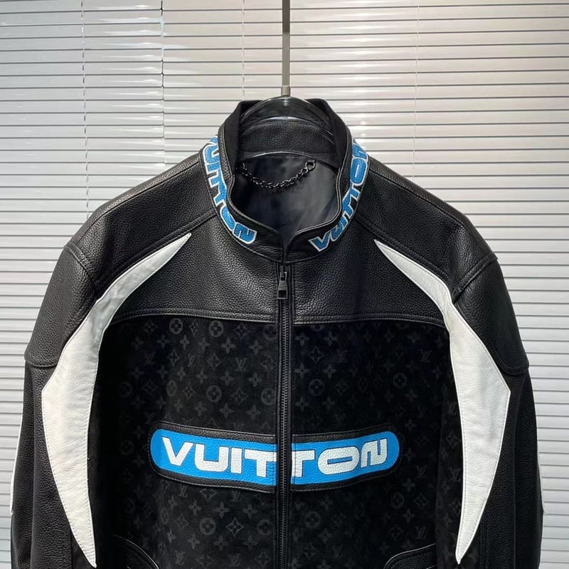 Louis Vuitton Leather Mix Biker Jacket 