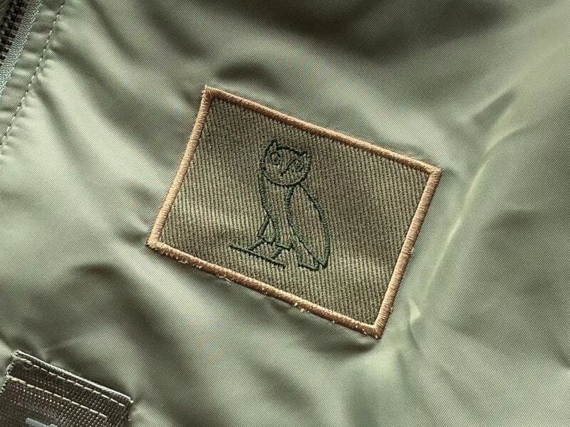 BAPE x OVO Loose Fit MA-1 Olive Drab Jacket 