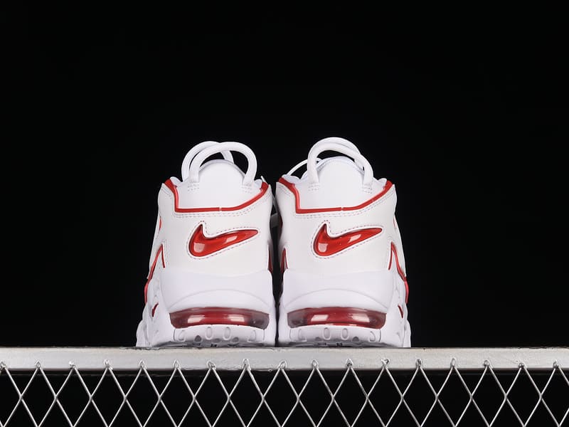 Nike Air More Uptempo White Varsity Red Outline 